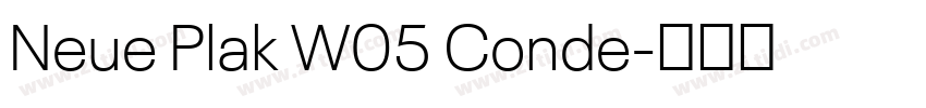 Neue Plak W05 Conde字体转换